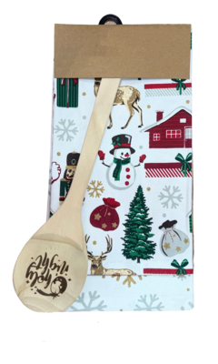 NATALE 2PZ STROFINACCIO+CUCCHIAO COMET Ingrosso S&G Tellini S.r.l.